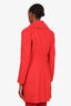 Alexander McQueen Red Wool Cashmere Double Breasted Peacoat Size 40