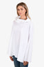 The Row White Cotton Turtleneck Long Sleeve Top Size S