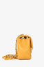 Pre-loved Chanel™ 2015 16 Yellow Caviar Mini Rectangular Classic Single Flap GHW