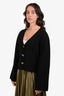 Cult Gaia Black Wool Blend Long Sleeve Buttoned 'Jos' Cardigan Size L