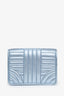 Prada Blue Metallic Soft Calfskin Wallet on Chain