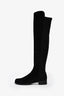 Stuart Weitzman Black Suede '5050' Over the Knee Boot Size 10