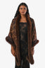 Unbranded Brown Fur Wool Shawl