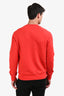 Balmain Red Cotton Logo Sweatshirt Size S Mens