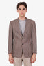 Tom Ford Brown Check Wool Mohair Single-Breasted Blazer Size 48 Mens
