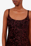 Max Mara Pianoforte Brown Velvet Embroidered Beaded Dress Size 10