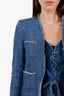 Joseph Blue Denim Pocket Detail Jacket Size 38