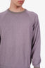 Loro Piana Purple Cashmere Silk Crew Neck Knit Sweater Size 50 Mens
