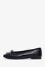 Pre-loved Chanel™ Black Crocodile Embossed Patent Calfskin Leather Ballet Flats Size 39.5