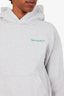 Sporty & Rich Grey Logo Print Hoodie Size XS