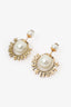 Christian Dior Gold Toned Logo Stud Earrings