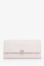 Alexander McQueen Pink Croc-embossed Leather Skull Wallet On Chain