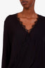 L'Agence Black Sheer Blouse Size S