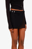 The Attico Black Belted 'Col 100' Mini Skirt Size 36