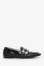 Roger Vivier Black Patent Leather 'Très Vivier' Embellished Loafers Size 36.5