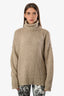 Isabel Etoile Marant Beige Alpaca Blend Turtleneck Sweater Size 34