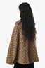 Gucci Brown Wool GG Monogram Cape Size XXXS