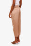Brunello Cucinelli Brown Cotton Pleated Straight Leg Pants Size 6