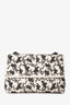 Bottega Veneta Limited-Edition White Intrecciato Leather Velvet Medium Olympia Shoulder Bag