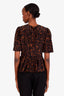 Erdem Leopard Print Silk Laliya Top Size 4