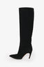 Christian Dior Black Suede Knee-High Boots Size 37.5