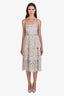 Zimmermann Blue Stripe 'Meridian' Eyelet Midi Dress Size 2