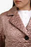 Maison Margiela Rose Bronze Quilted Satin Crop Jacket Size 40
