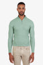 Loro Piana Green Cashmere Silk Quarter Zip Sweater Size 48 Mens