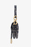 Christian Dior Navy Oblique Embroidery Saddle Bag