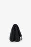 Zadig & Voltaire Black Quilted Leather Rocky Mat Clutch with Chain