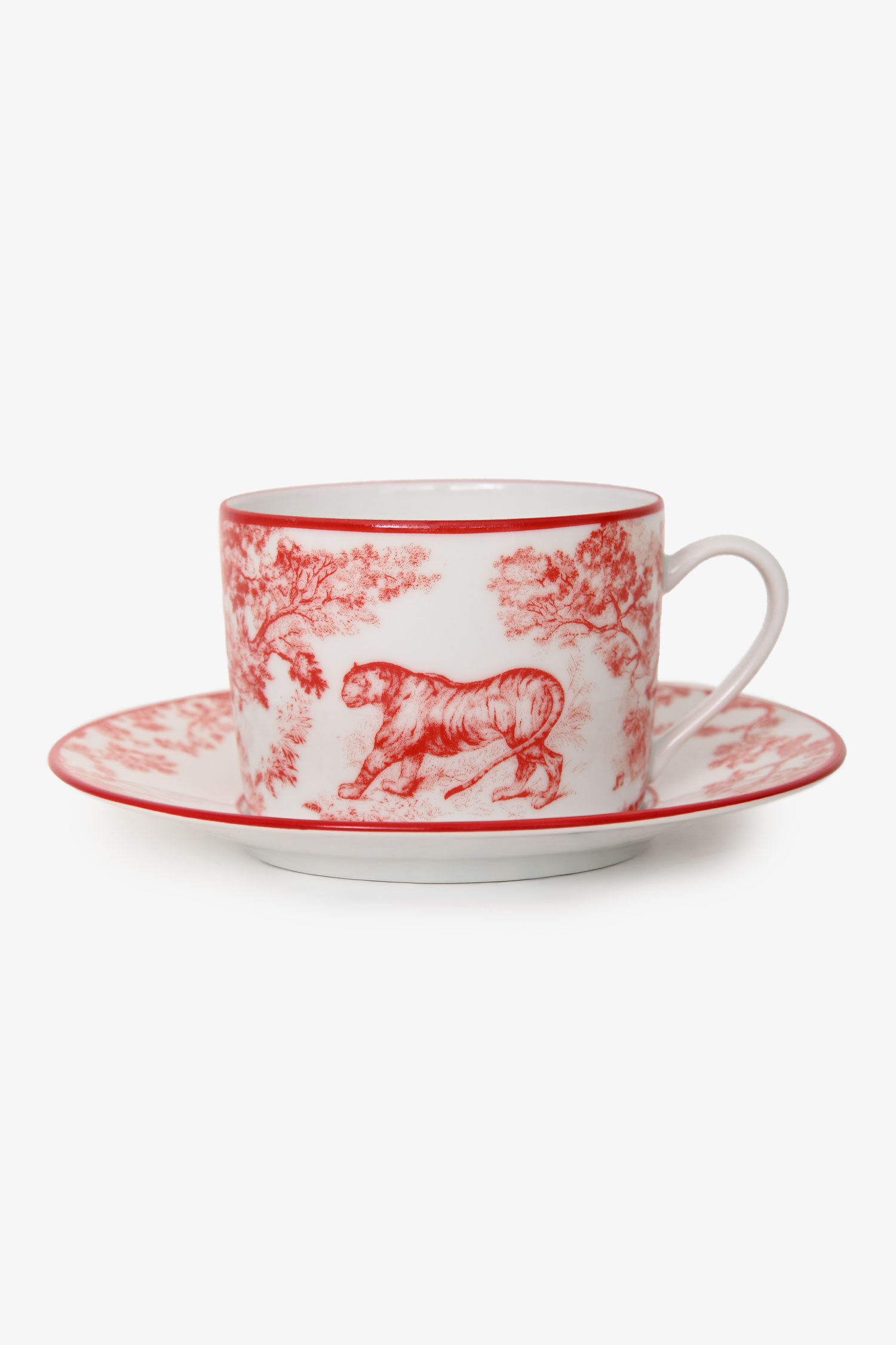 Christian Dior Red 'Toile de Jouy' Tea Cup Saucer Set – Mine & Yours