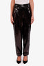 Balmain Black Sequin Straight Leg Pants Size 36