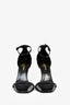 Saint Laurent Black/Silver Patent Leather Opyum High Heels Size 37