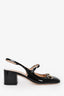 Gucci Black Patent Leather Horsebit Mary Jane Slingback Heels Size 37.5