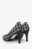 Pre-loved Chanel™ Black/White Tweed Cap Toe Heel Size 37