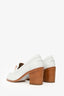Hermès Off-White 'Paris' Heeled Loafers Size 36
