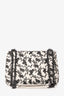 Bottega Veneta Limited-Edition White Intrecciato Leather Velvet Medium Olympia Shoulder Bag