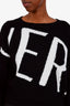 Versace Black Knit Logo Cropped Sweater Size 2