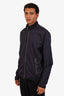 Hermès Navy Zip-Up Fleece Jacket Size XXL Mens