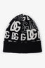 Dolce & Gabbana Black/White Cashmere Logo Beanie