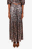 Ba&sh Purple Patterned 'Gabriel' Tiered Maxi Skirt Size M