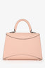 Moyant Pink Grained Leather Gabrielle PM Bag with strap