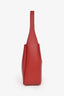 Saint Laurent Red Leather Le 5 a 7 Small Hobo Bag