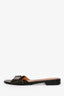 Fendi Brown Zucca Canvas Leather Bow Sandals Size 35.5