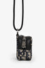 Christian Dior 2021 Navy Oblique Jacquard Nano D-Touch Pouch Crossbody