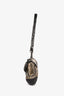 Prada 2004 Black/Beige Crocodile Python Crystal Embellished Shoulder Bag