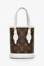 Louis Vuitton Monogram Canvas White Contrast Nano Bucket Bag with Pouch