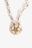 Pre-loved Chanel™ Pearl/Ivory Enamel Camellia Flower Pendant Necklace