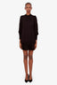 Alice + Olivia Black Long Sleeve Ruffle Neck Babydoll Dress Size 0