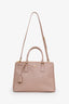 Prada Beige Saffiano Leather Double Zip Galleria Tote with Strap